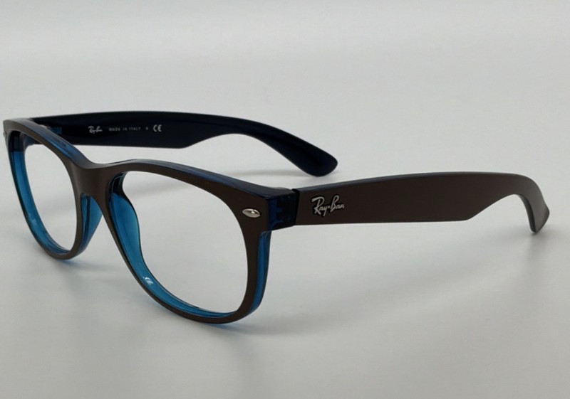 Ray-Ban RB2132 New Wayfarer Blue and Brown Full Rim Frames 55-18-145 gallery
