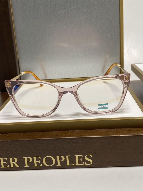 New TOMS STELLA 10016677 Crystal Pink Cat Eyeglasses Full Rim 52-19-147mm