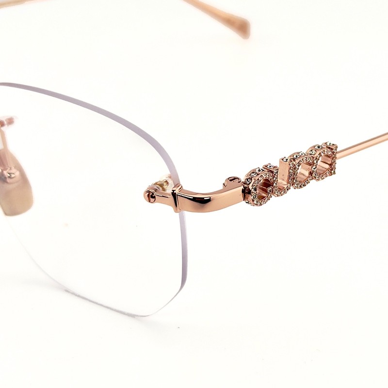 GUCCI GG1806O 1806 Rose Gold Crystal Logo Metal Optical Eyeglasses 54mm 003 gallery