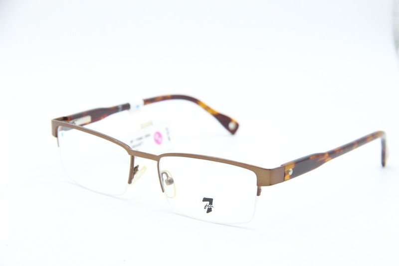 NEW 7FAM PISMO BROWN TORTOISE EYEGLASSES AUTHENTIC FRAMES 52-17