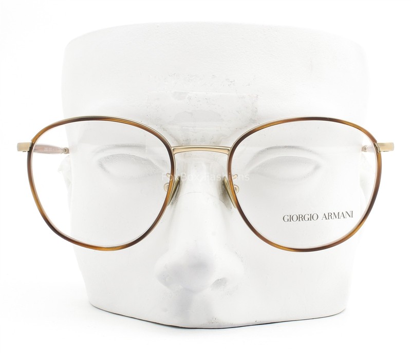 Giorgio Armani Eyeglasses Glasses AR5161J 3002 Tortoise Rim Pale Gold 52mm wcase