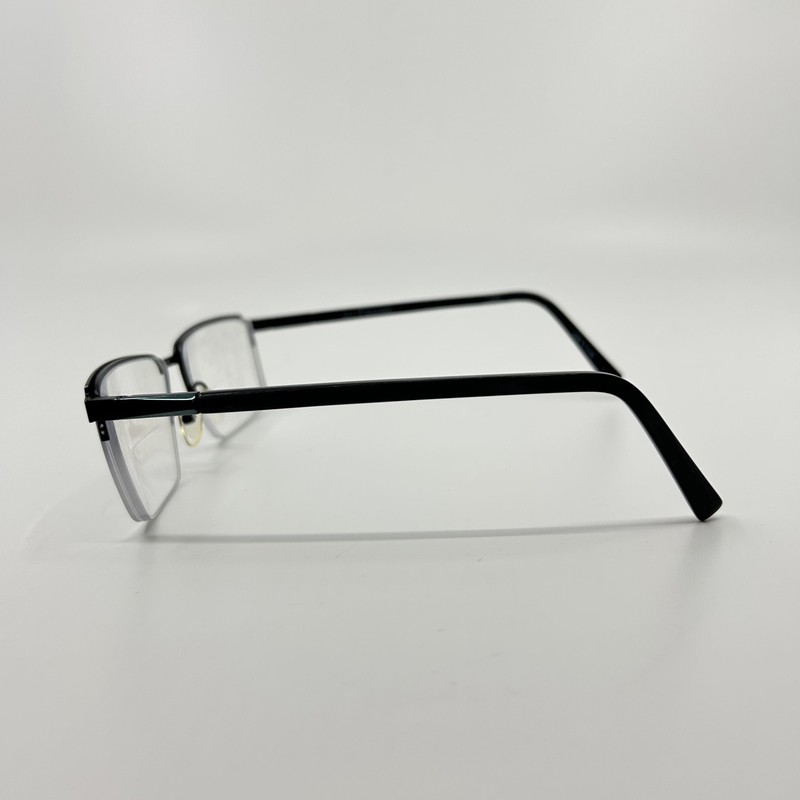 Bulova WINDSOR Black/Green Eyeglasses Frames Half Rim 56-18-145 5064 gallery