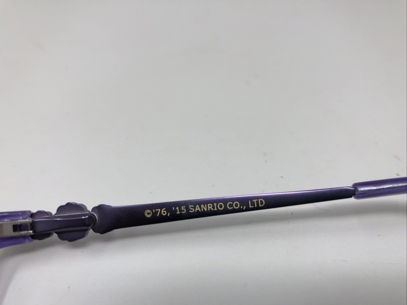 HELLO KITTY EYEGLASS FRAME HK 257-3 46-15-125 black purple flex hinge kids 2352 gallery