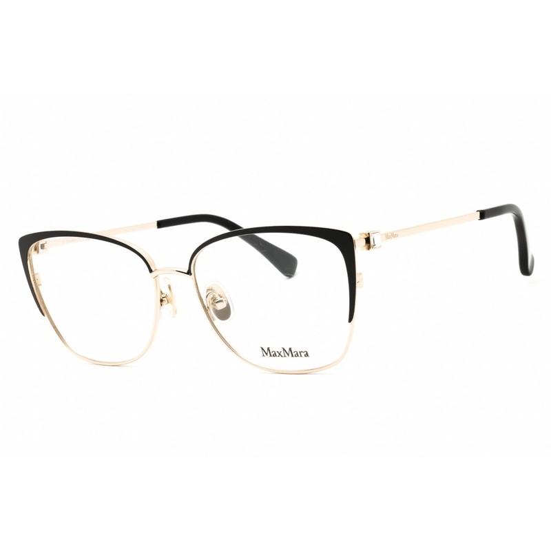 Max Mara Women's Eyeglasses Black/Other Metal Cat Eye Full Rim Frame MM5106 005