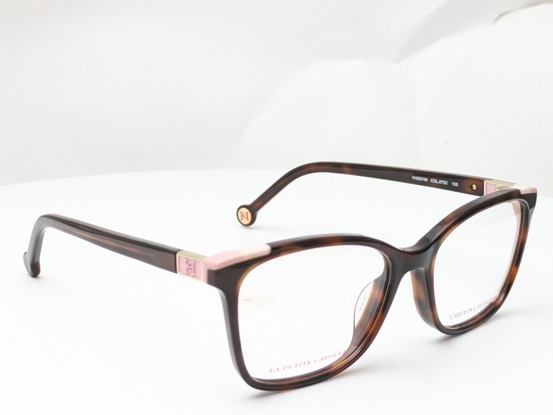 Carolina Herrera VHE874K 0752 Brown Pink Women Eyeglasses Frames 51-16-135