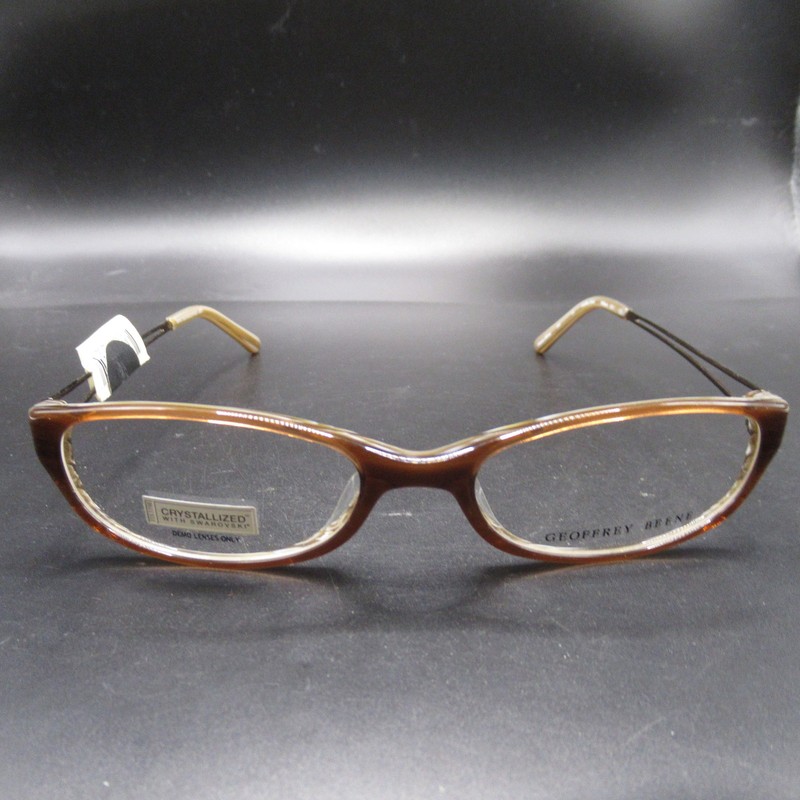 Geoffrey Beene Brilliance BRN Brown Marble Eyeglass Frames 53-16-135