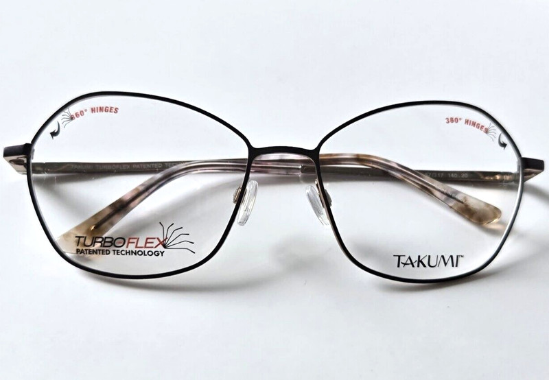 TAKUMI TURBOFLEX TK 1227 PATENTED TECHNOLOGY UNIDEX EYEGLASSES FRAME 57-17-140