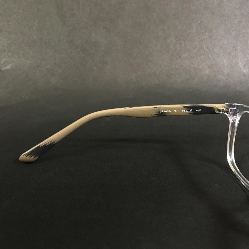 Dragon Eyeglasses Frames DR2026 971 Clear Beige Square Full Rim 53-19-145 gallery
