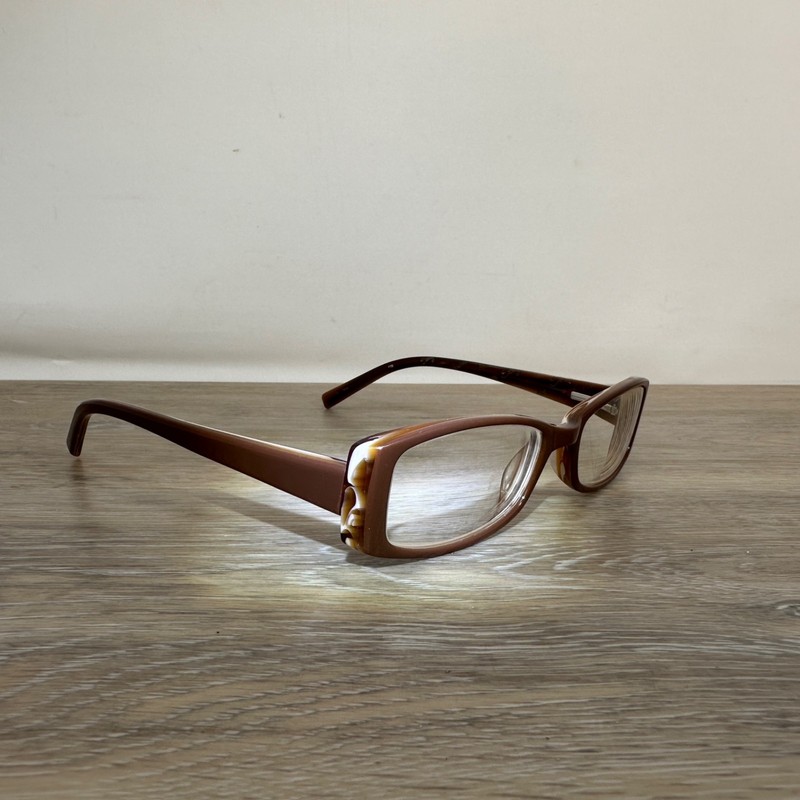Sally Hansen 5 Eyeglass Frames Brown Almond Crunch ALCR Dark Academia