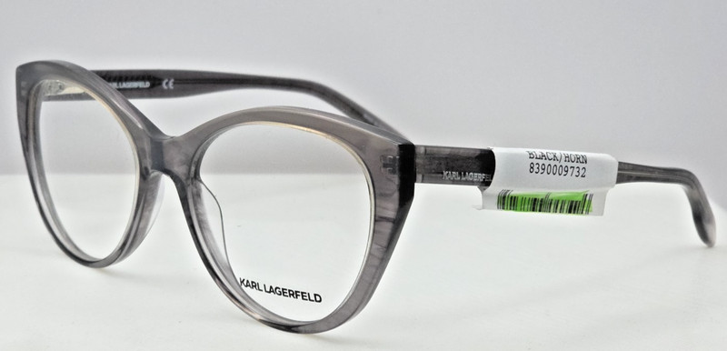 New Karl Lagerfeld KL976 Black/Horn Eyeglasses Frame 54-18-140 No Case M24 gallery