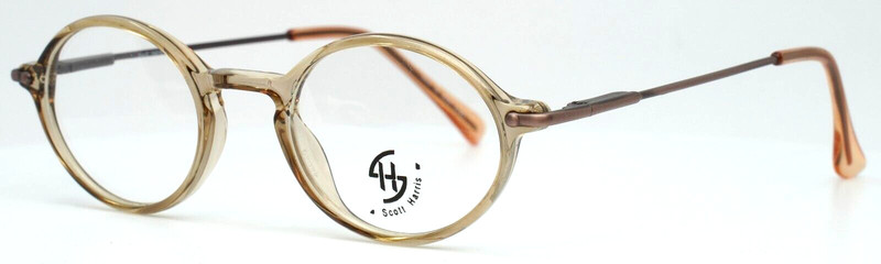 Vintage SCOTT HARRIS 64 1 Light Brown Unisex Kids Round Eyeglasses 42-20-135
