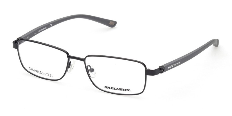 Skechers SE3303 Matte Black 002 Metal Optical Eyeglasses Frame 54-16-145 SE RX