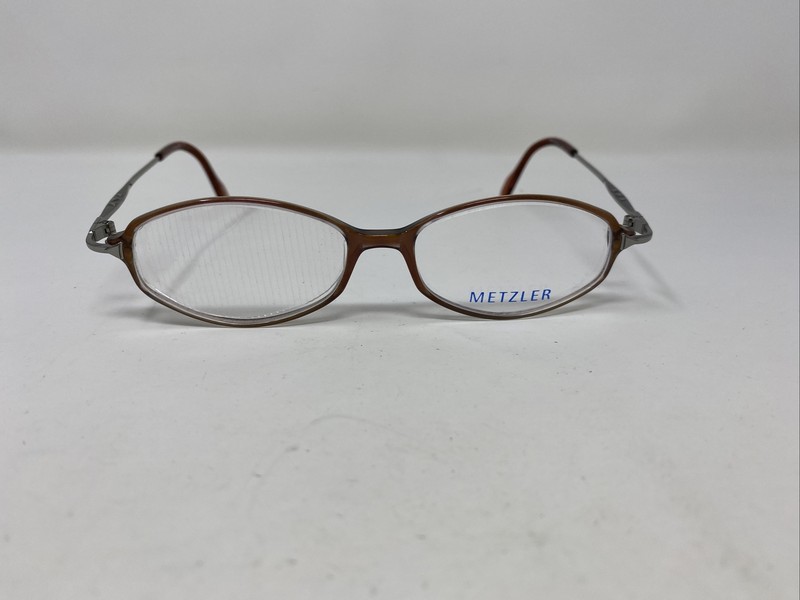 METZLER Eyeglasses Frame 1272 318 49-15-135 Silver/Crystal/Red Full Rim DS83