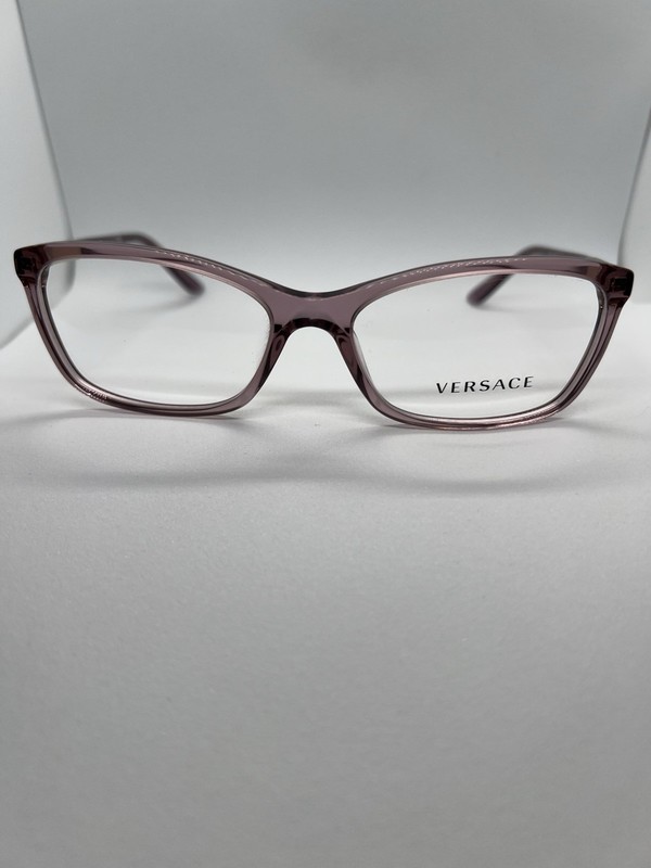 Versace 3186 Eyeglasses FRAME 5279 Transparent Violet 54[]16-140 Gold Italy K967