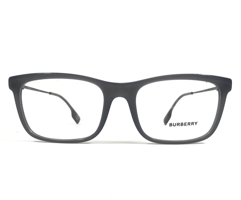 Burberry Eyeglasses Frames B2384 4091 Shiny Gray Rectangle Full Rim 55-18-145