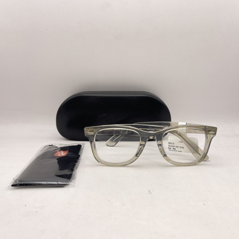 Ray Ban Unisex Wayfarer Ease Square Full Rim Eyeglasses RX4340 Photo Stripe Gray