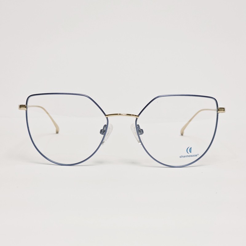 Charmossas Luenge Women’s Butterfly Glasses in Blue / Gold | Size: 52mm
