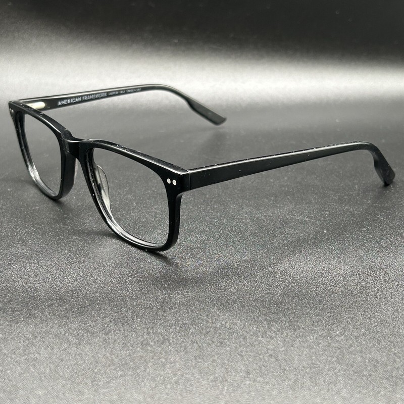 American Framework Austin Eyeglasses Frame Black Flex 52-21-145 Used