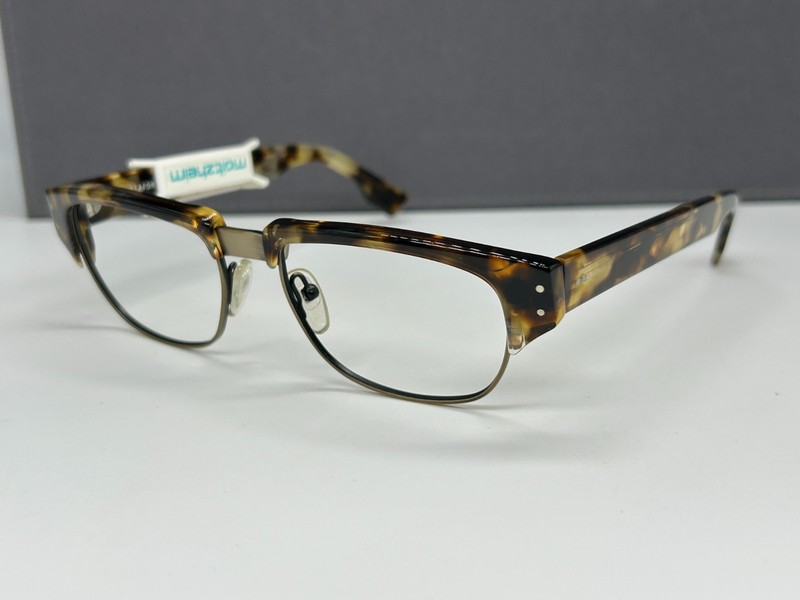Lafont Eyeglasses Frames Men Woman Brown Havana Brass Square Ryron 532 50s Retro gallery