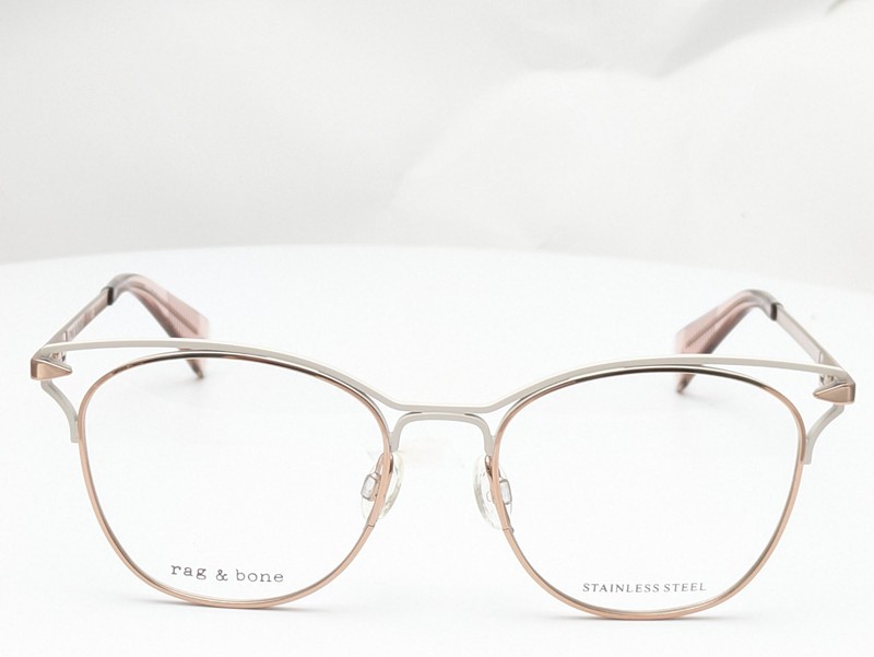Rag & Bone RNB 3019 BQB Rose Gold Cream Women's Eyeglasses Frames 51-18-140 gallery