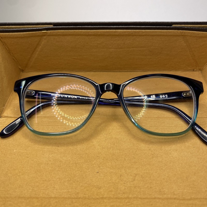 Masunaga Frames 062 #35 DBL-SBL Blue Ombre Designer Prescription Eyeglass Frame