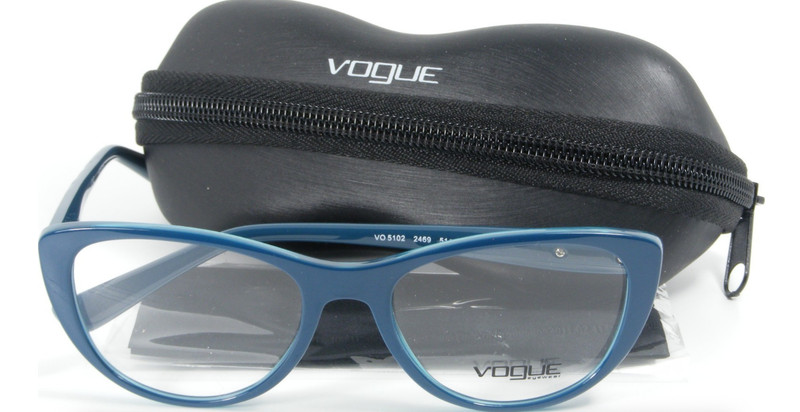 VOGUE VO 5102 2469 BLUE TEAL PETROLEUM CAT EYE RX EYEGLASSES 51-17-135 MM W/CASE gallery