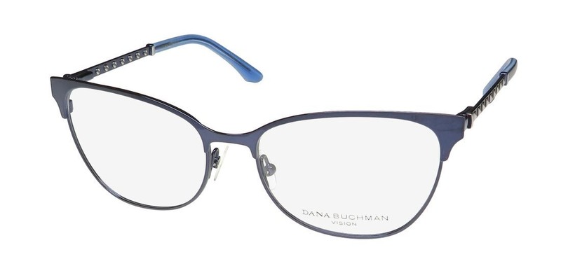 NEW DANA BUCHMAN CALLA EYEWEAR BLUE WOMENS FULL-RIM NV METAL & PLASTIC CAT EYE