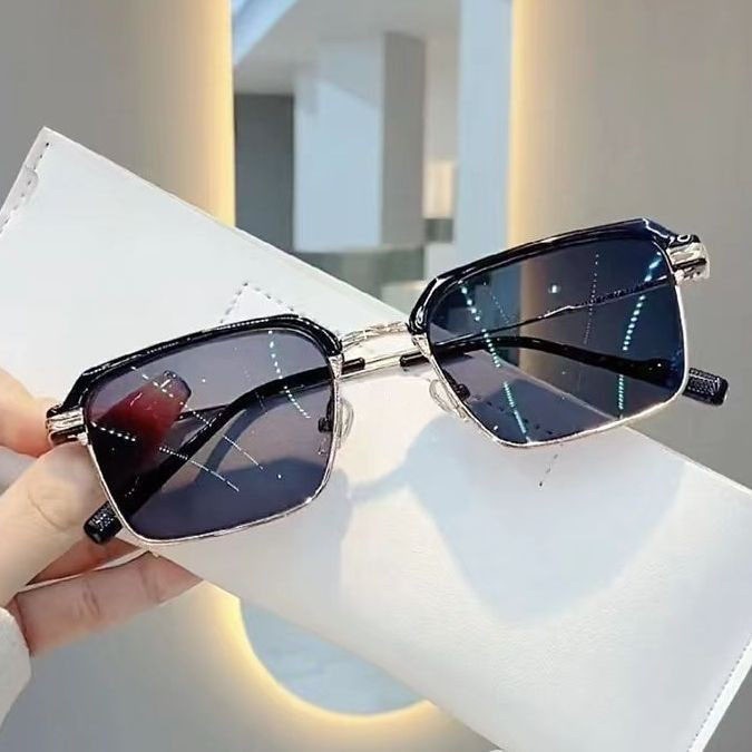 Retro Antique Acetate+Metal Full Rim Eyeglass Frame Square Men Women Eyewear 17g gallery