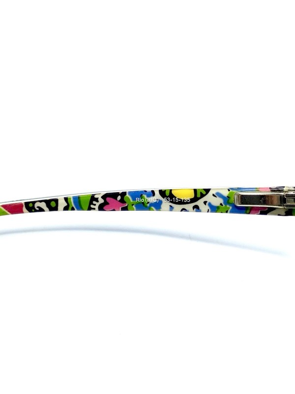 Vera Bradley Blue Brown Ombre Cat Eye Glasses Floral Temple Grace Rio 53 15 135 gallery
