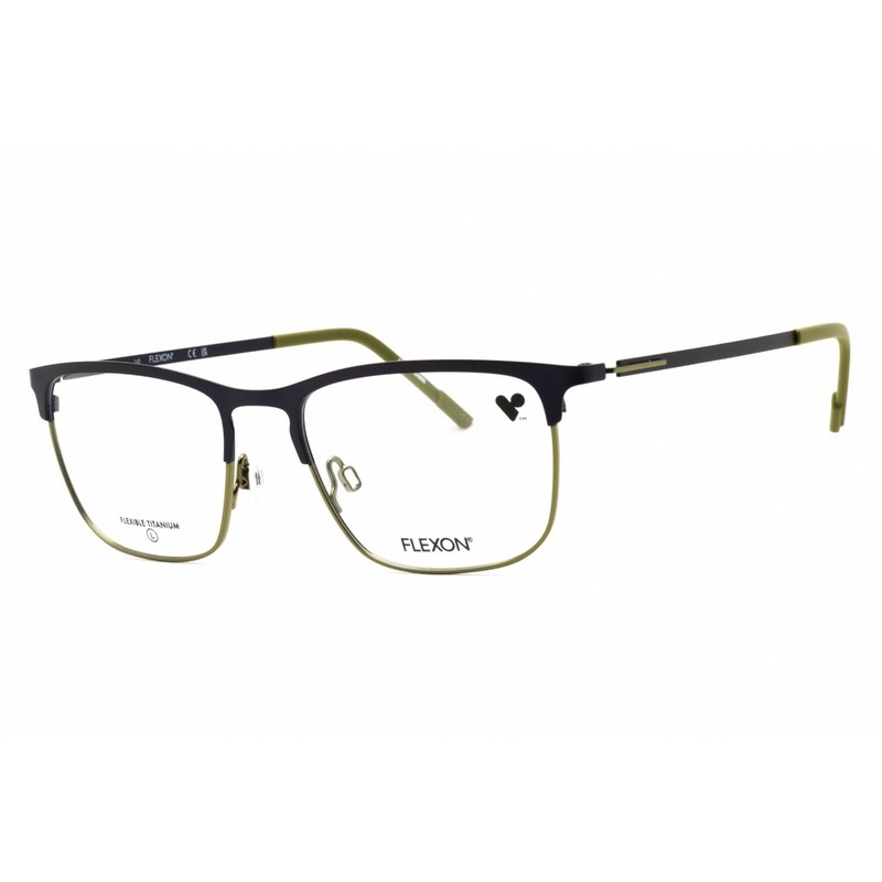 Flexon Unisex Eyeglasses Rectangular Shape Metal Full Rim Frame FLEXON E1148 413