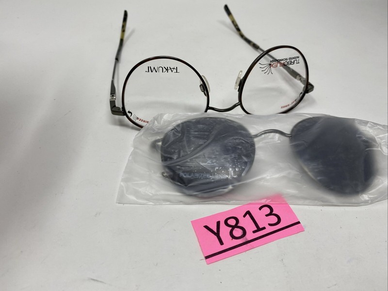 TAKUMI EYEWEAR TK1173 51-22-140 90 BROWN GRAY WITH POLARIZED SUNCLIP Y813 gallery