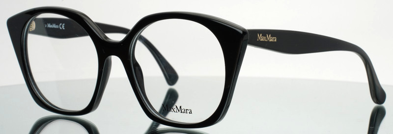 MAX MARA MM5082 001 Black Womens Round Full Rim Eyeglasses 53-18-140 B:49