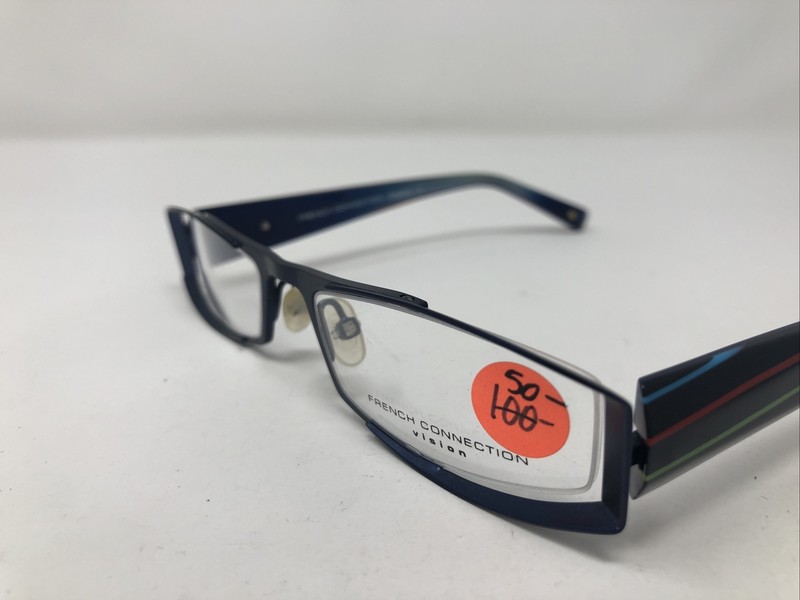 French Connection Eyeglasses Frame England OFF6506 Col.006 50-19-140 Blue B832 gallery