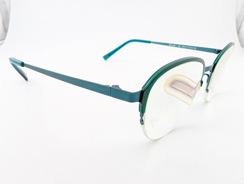 Kliik Denmark Eyeglasses, Frames Only, Korea, 642 M116, 47-19-135, Metal, Green gallery