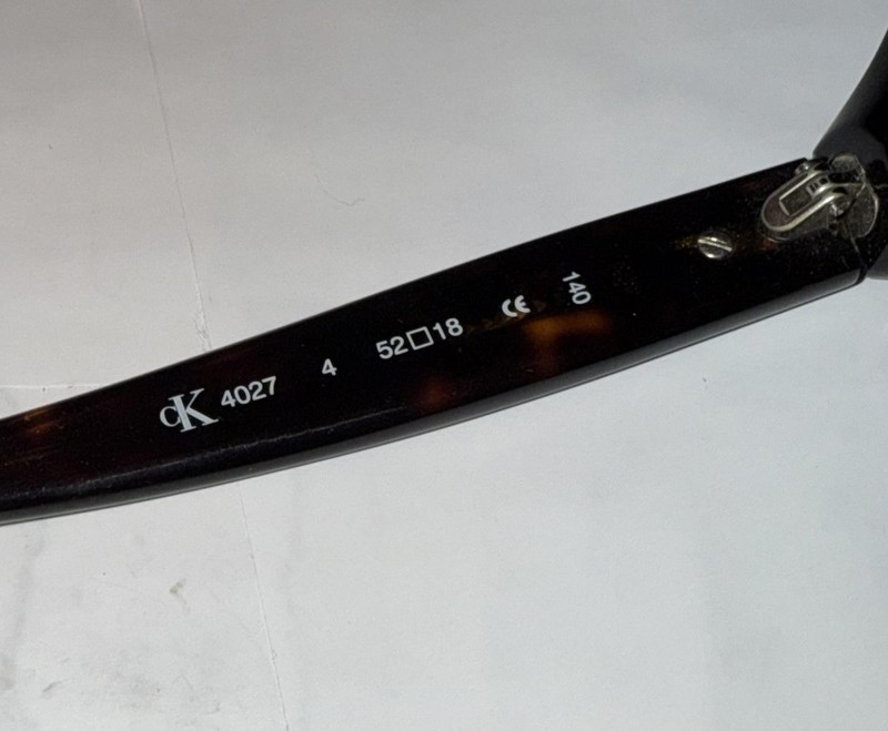 Calvin Klein 4027 4 Eyeglasses Frames 52-18-140 Brown Tortoise Shell Plastic gallery