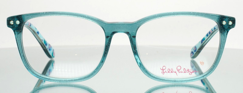 LILLY PULITZER Aubra Mini TE Teal Girls Kids Rectangle Eyeglasses 46-15-125 B:36 gallery