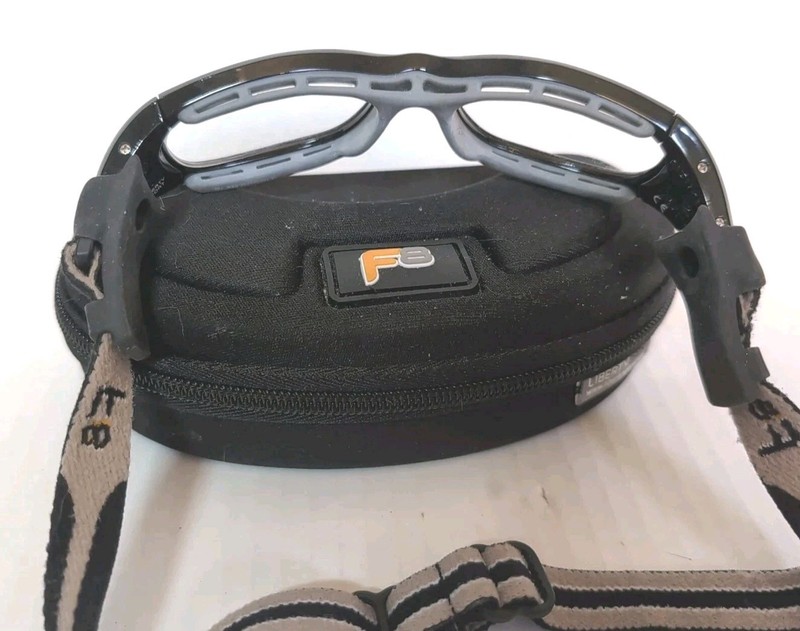 Liberty Sport Rec Specs F8 Black Gray Slam Goggles Eyeglasses + Case 52-17-135 gallery