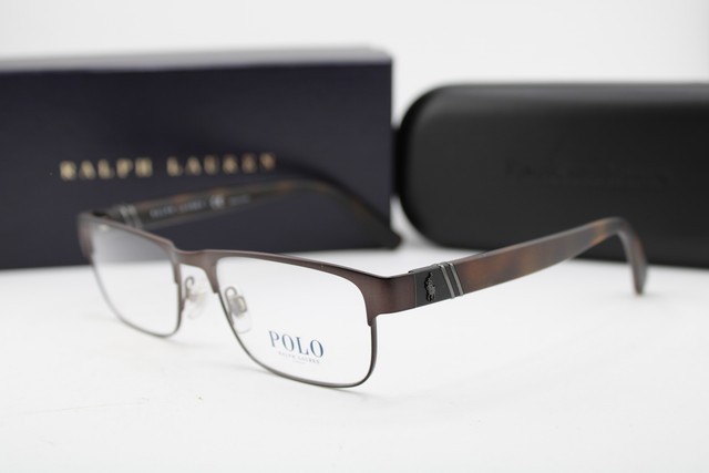 NEW POLO RALPH LAUREN PH 1203 9422 GUNMETAL HAVANA AUTHENTIC EYEGLASSES 53-17