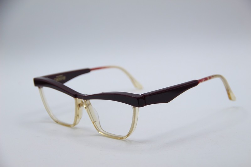NEW MONSIEUR PIERRE CHINA GIRL-HONEY PURPLE GOLD AUTHENTIC EYEGLASSES 57-14
