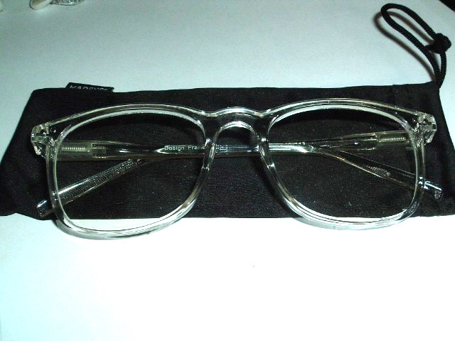 New Unisex Design France Clear Lucite Eye Glasses gallery