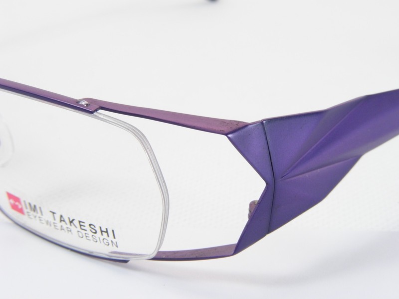 IMI TAKESHI IT-1019 3 PURPLE UNIQUE EYEGLASSES GLASSES FRAME 51-17-132mm Japan gallery