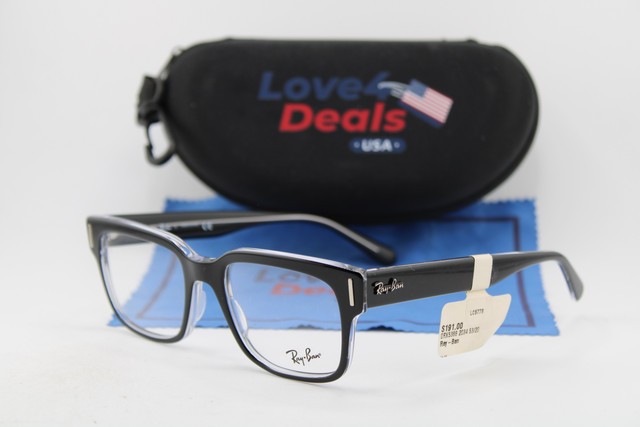 NEW RAY-BAN RB 5388 2034 BLACK AUTHENTIC EYEGLASSES 53-20