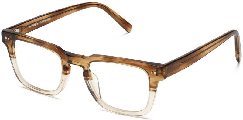 Warby Parker CULLEN Square Eyeglasses CHESTNUT CRYSTAL FADE Wide 49-21-145mm NWT