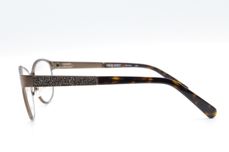 NINE WEST NW1052 210 Satin Brown w/Stones 51-16-135 Frames Flex Auth X594 gallery