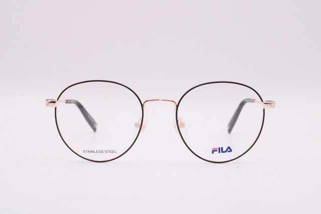 NEW FILA VFI450 COL. 0302 GOLD BLACK GUNMETAL AUTHENTIC EYEGLASSES 51-19 gallery