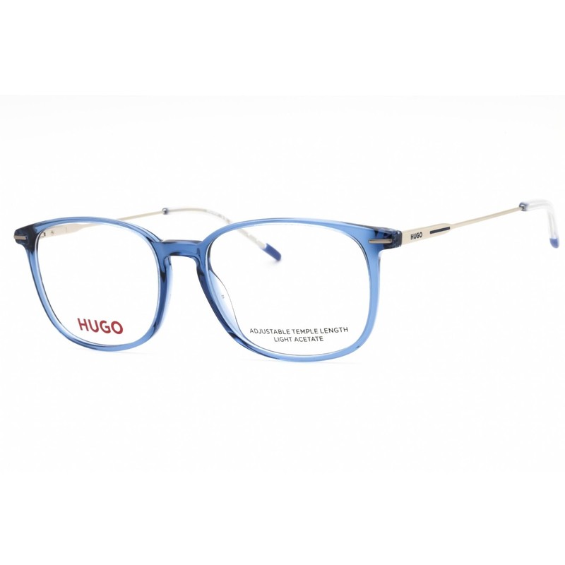 Hugo Men’s Eyeglasses Blue Plastic Square Frame Clear Demo Lens HG 1205 0PJP 00