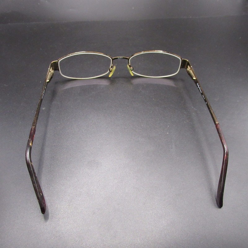 Sally Hansen Sally 14 Semi-Rimless Eyeglass Frames Gold Brown 51-17-135 gallery