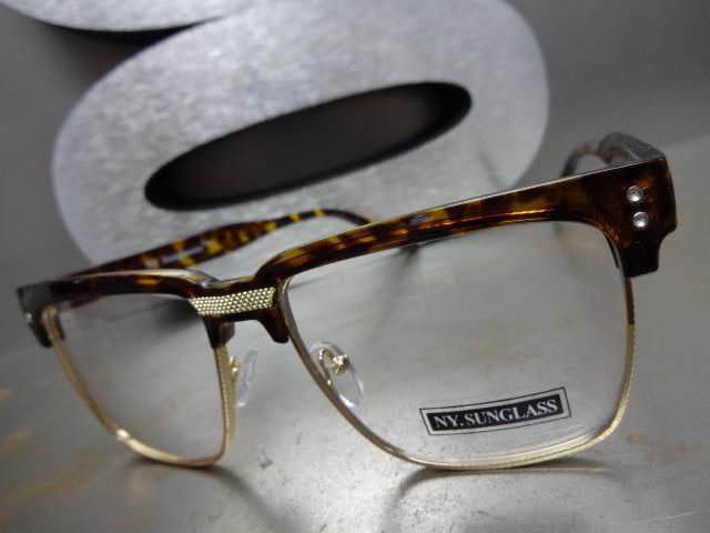 Men Women VINTAGE RETRO Style Clear Lens EYE GLASSES Tortoise Gold Fashion Frame gallery