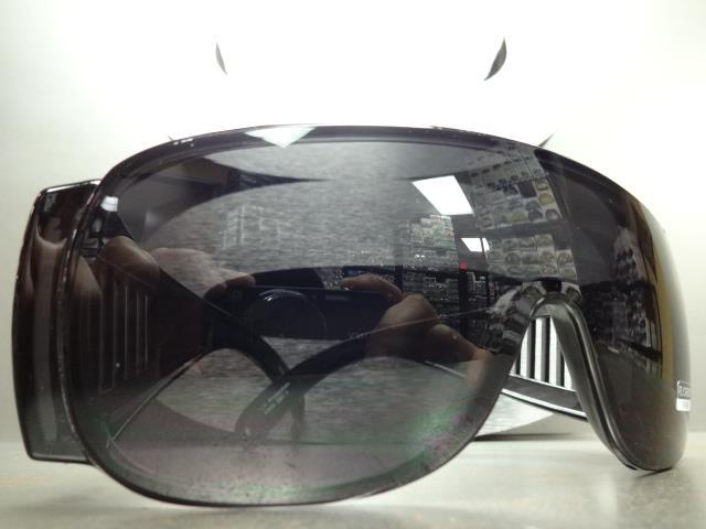 WRAP AROUND DRIVING SAFETY SUN GLASSES Over RX Glass Fit Black Frame Dark Lens gallery