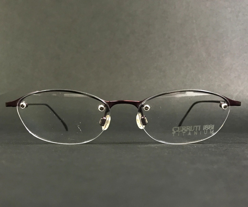Cerruti 1881 Eyeglasses Frames C1233 B Shiny Purple Half Rim Titanium 52-16-135